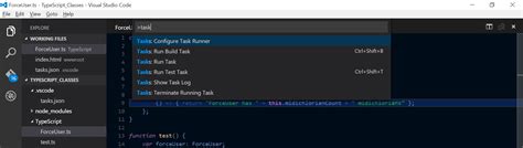 vs code shortcut run task