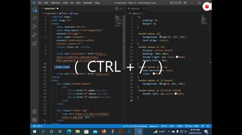 vs code shortcut to comment html