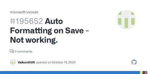 vscode format on save not working