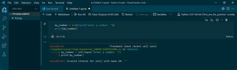 vscode jupyter notebook input not working