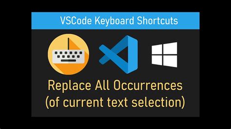 vscode shortcut replace all