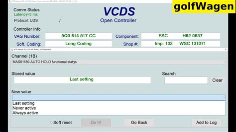 vw transporter abs module coding