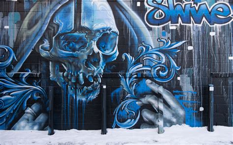 Skull Graffiti Wallpaper 4k