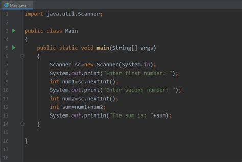 wap to print sum of two numbers in java