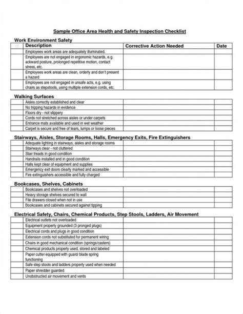 warehouse safety checklist template excel pdf