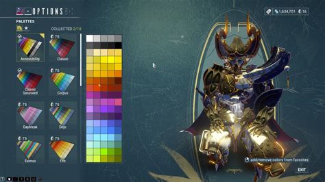 warframe color palette code free