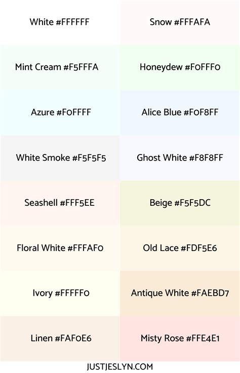 warm white light hex code