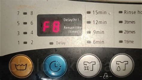 washing machine f8 error code