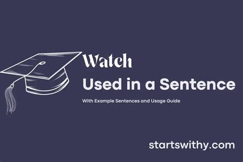 watch in sentence examples