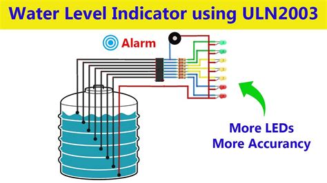 water level indicator circuit diagram using uln2003