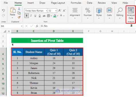 ways to analyze data in excel