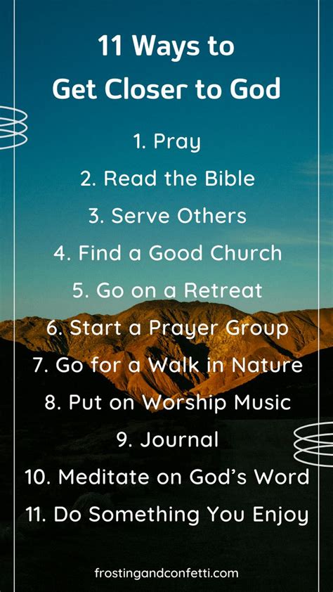 ways to get close to god
