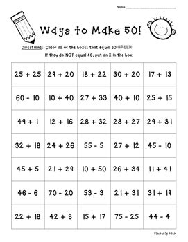 ways to make 50 in math
