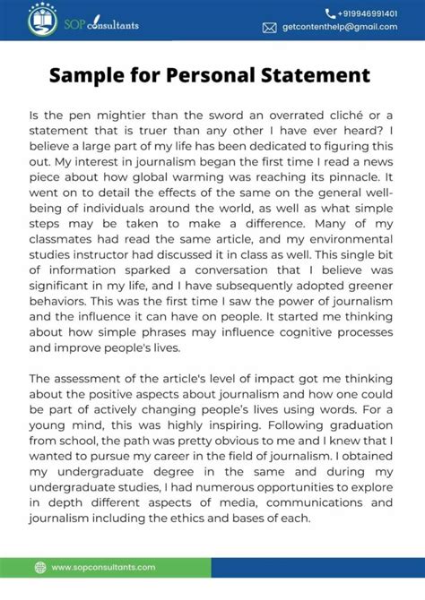 ways to start a personal statement
