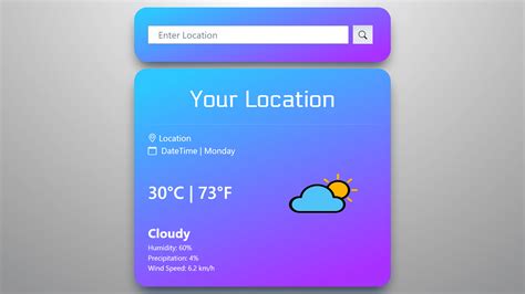 weather forecast app using html css and javascript