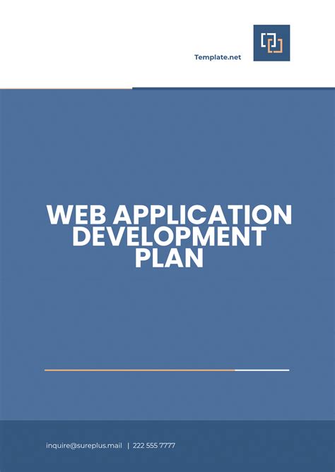 web application development plan template
