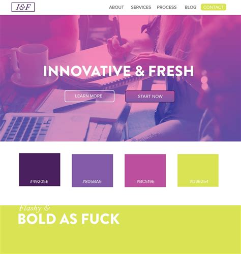 web design color palette examples