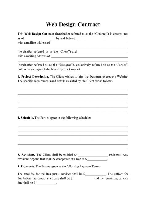 web design contract template pdf