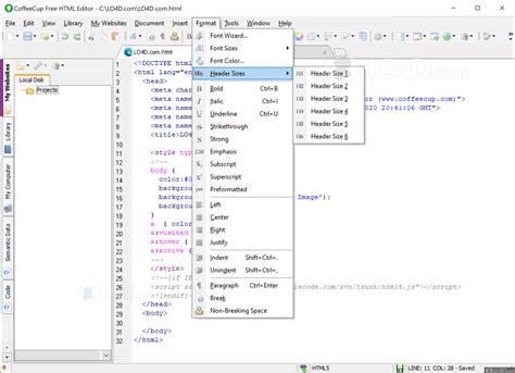 web design software html editor free download