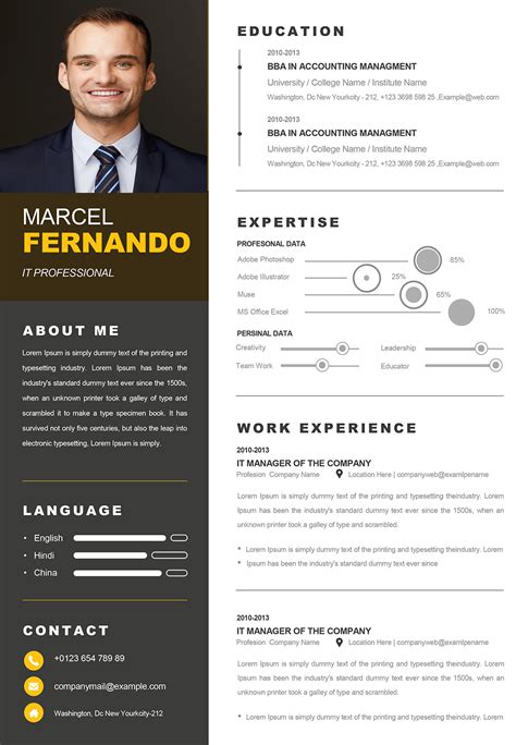 web developer cv template