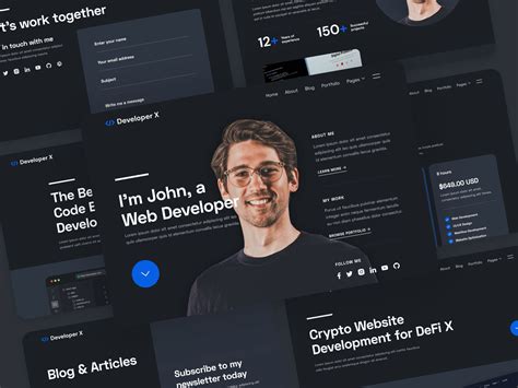web developer website theme