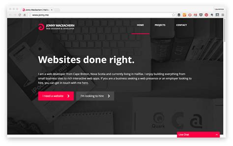 web development examples website