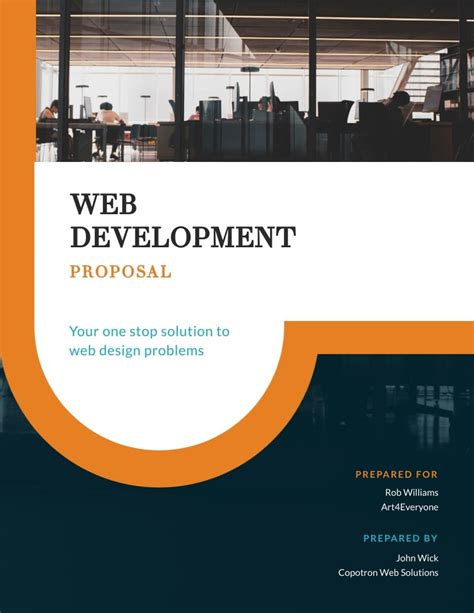 web development project proposal example