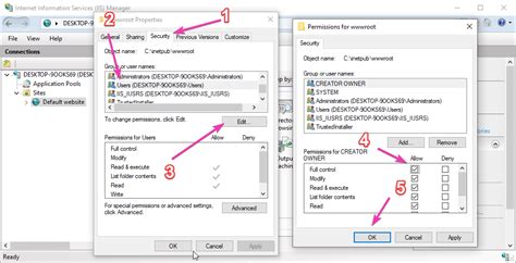 web server root directory windows 10