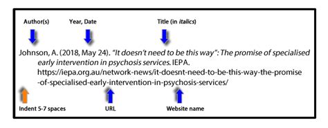 webpage reference apa style