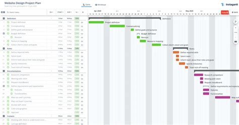 website design project plan example