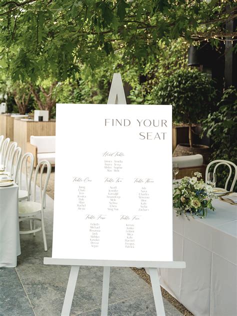 Wedding Seating Chart Sign