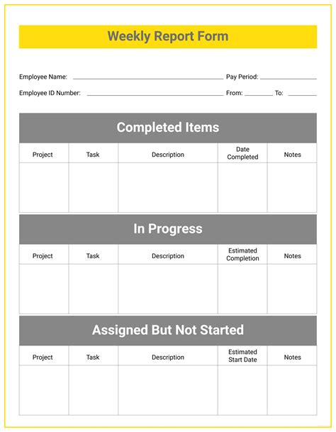 weekly report template google docs