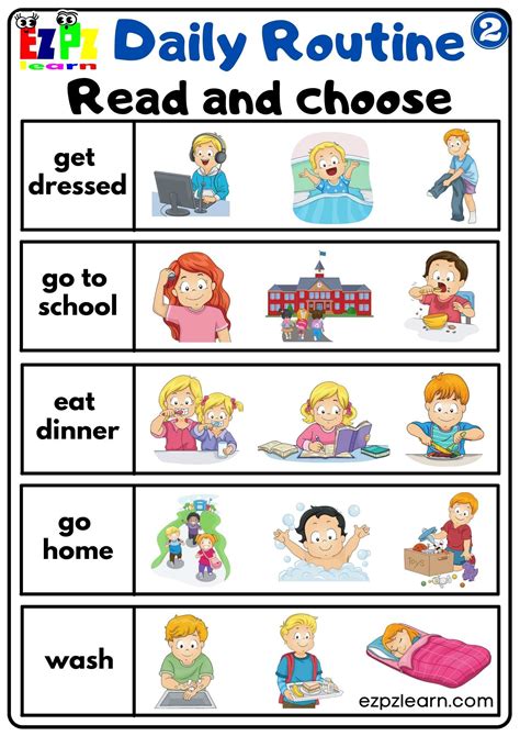 weekly routine for students