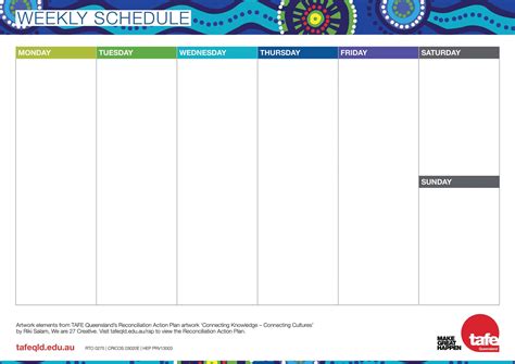 weekly schedule example pdf