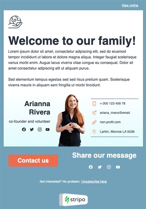 welcome email template examples