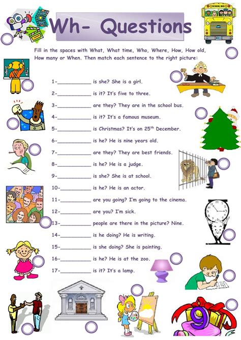 wh questions exercises for beginners pdf