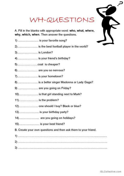 wh questions exercises pdf class 10