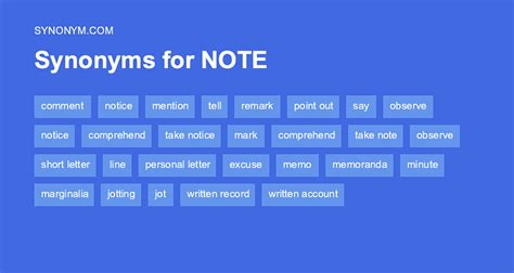 what's another word for notes