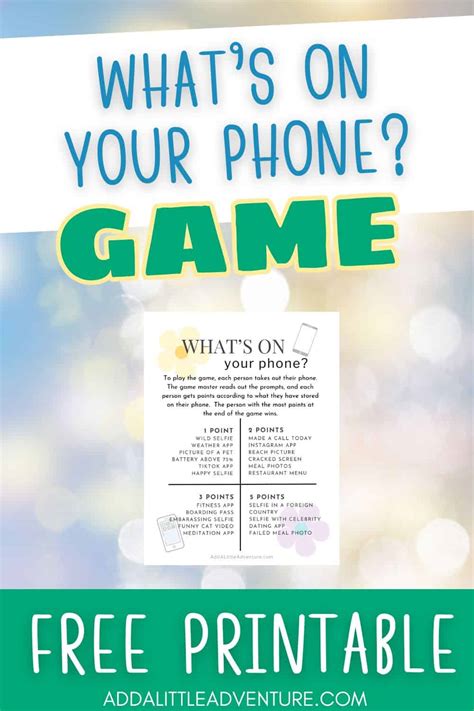 what's on your phone game free