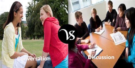 what's the difference between conversation and discussion