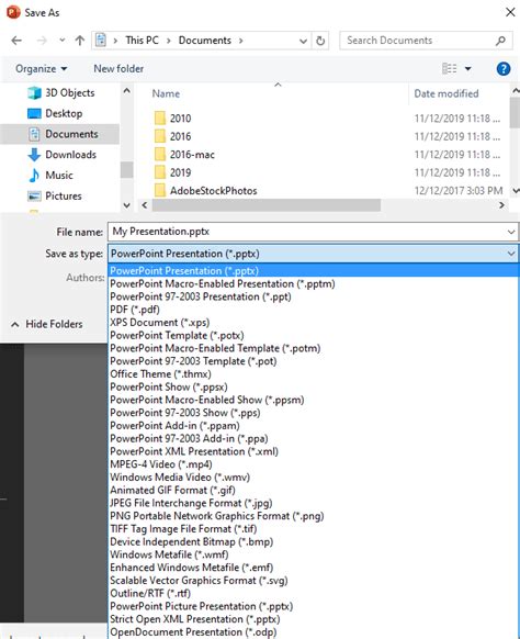 what 3d file formats does powerpoint support