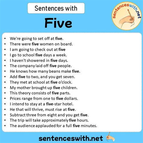 what are 5 examples of sentences with answers