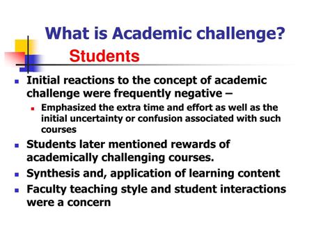 what are academic challenges examples
