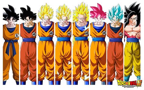 what are all of goku's forms in order