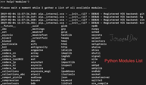 what are all the modules in python