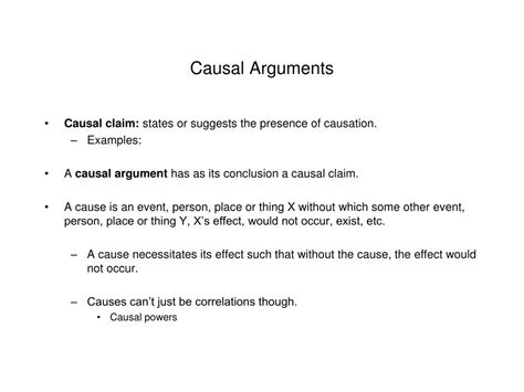 what are causal arguments