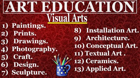 what are different types of visual arts