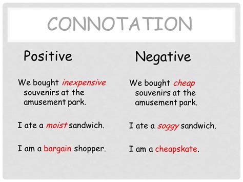 what are examples of positive connotation