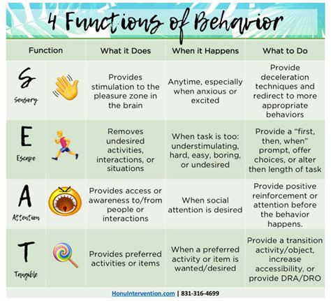 what are four functions of behavior