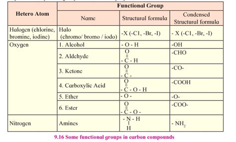 what are functional groups class 10 notes